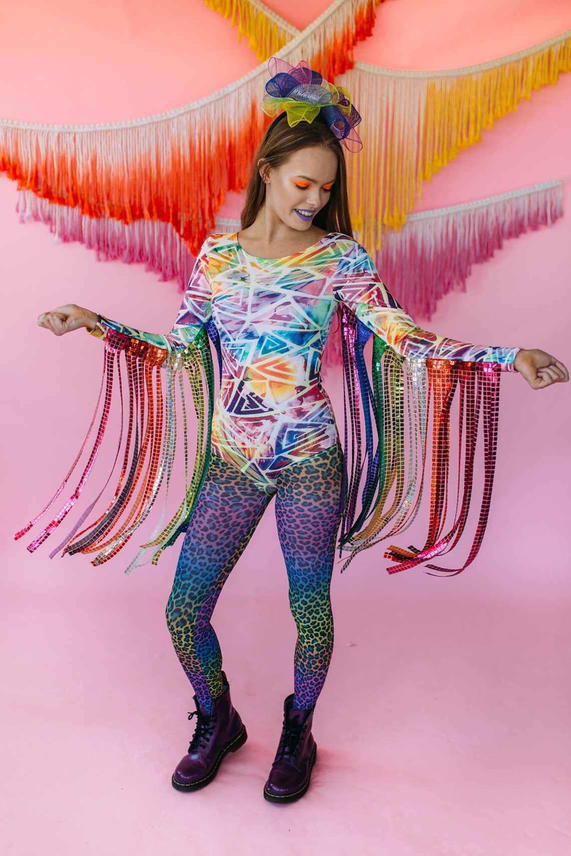 Sequin Fringe Bodysuit Etsy