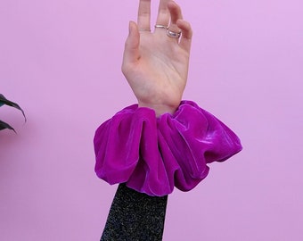 Orchid Pink Velvet Hair Scrunchie