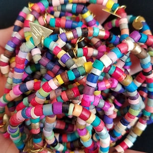 Marianna Mae CONFETTI STACKERS- beaded stretch coco bracelet - MULTICOLOR - Single Bracelet