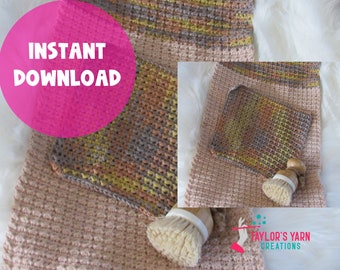 Patrón de plato y paño de mano a crochet: Juego de cocina para principiantes (Patrón PDF)