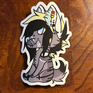 Custom Furry Fullbody Chibi Sticker | Personalized Sticker | Custom Colors | Furry Sticker