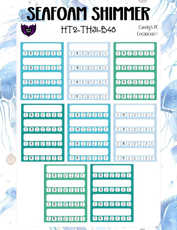 Habit Tracker 2 | Weekly | Tracker | Colored | Planner | Functional | Bullet Journal | Habit | Font | Color Theme