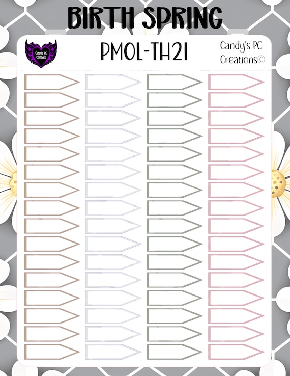 Page Marker | Sticker | Functional Planning Sticker | Theme 21-30 | Colors | Large | Planner | EC | Bullet Journal | Arrow | Functional