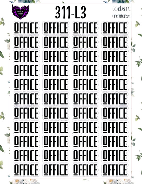311 Office | Planner Sticker | Matte Sticker | Permanent Sticker | Journal Sticker | Font | Functional | Planner | Bullet |EC | Word