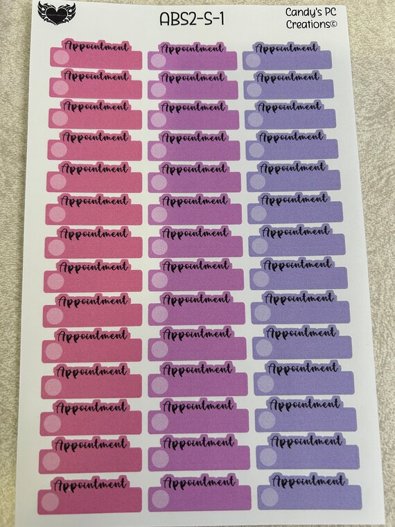 Appointment Box 2 Script Planner Sticker | 1-10 Planner Sticker | Appointment Stickers | Matte Sticker | Permanent Sticker | Journal Sticker