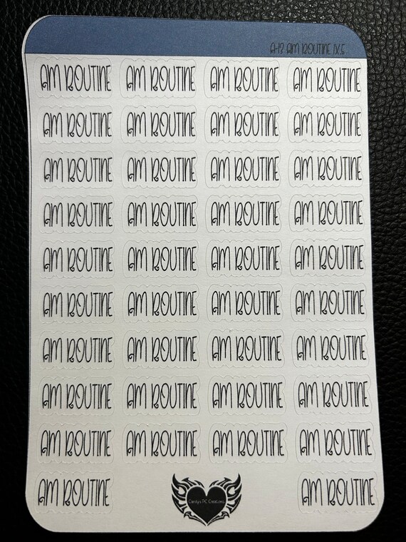13 AM Routine | Planner Sticker | Matte Sticker | Permanent Sticker | Journal Sticker