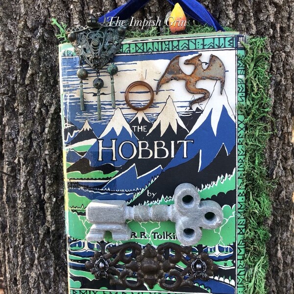 The Hobbit Repurposed Recycled Book Mixed Media Assemblage Art
