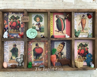 Repurposed Recycled Gardeners Delight Mixed Media Assemblage