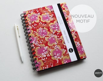 A5 2024 Agenda / Japanese - Cherry on Red / 15x21cm / Back to school France / Office / NEW PATTERN