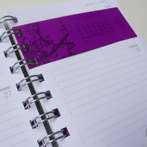 A6 2024 Agenda / Japanese Bouquet of Flowers on Purple Background / 10x15cm / Back to School image 2