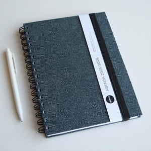 A5 Agenda 2025-2026 / Japanse stof "Edo Komon Blue" / 15x21cm / Ideaal voor op kantoor