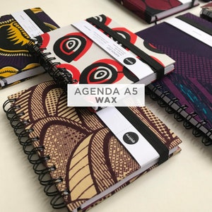A5 Agenda 2025-2026 / WAX Stof / 15x21cm / Ideaal voor op kantoor en het noteren van afspraken