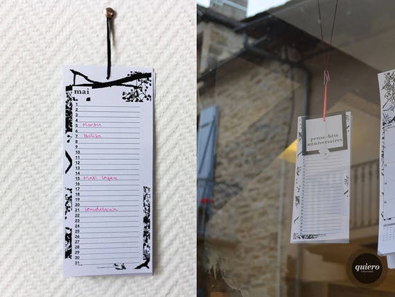 Pense Bete Anniversaires Calendrier Perpetuel Etsy