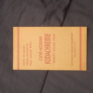 Cine-Kodak KODACHROME Safety Color Film Guide