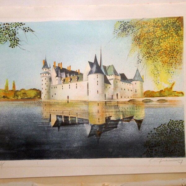 Claude Grosperrin - "Castle" Signed Lithograph, Limited Edition #34/275 w/COA