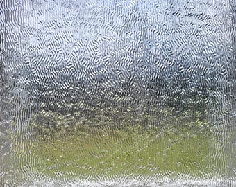 Clear Textured Glass for Hanging Stained Glass Panels and Mosaic Glass Projects Stained Glass Windows.  Kokomo Small Ripple (K33MS)
