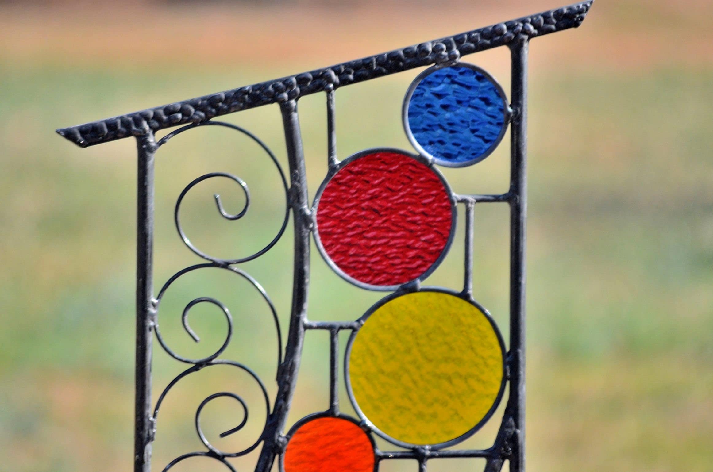 Stained Glass Outdoor Art Large Outdoor Garden Art Tall Etsy
