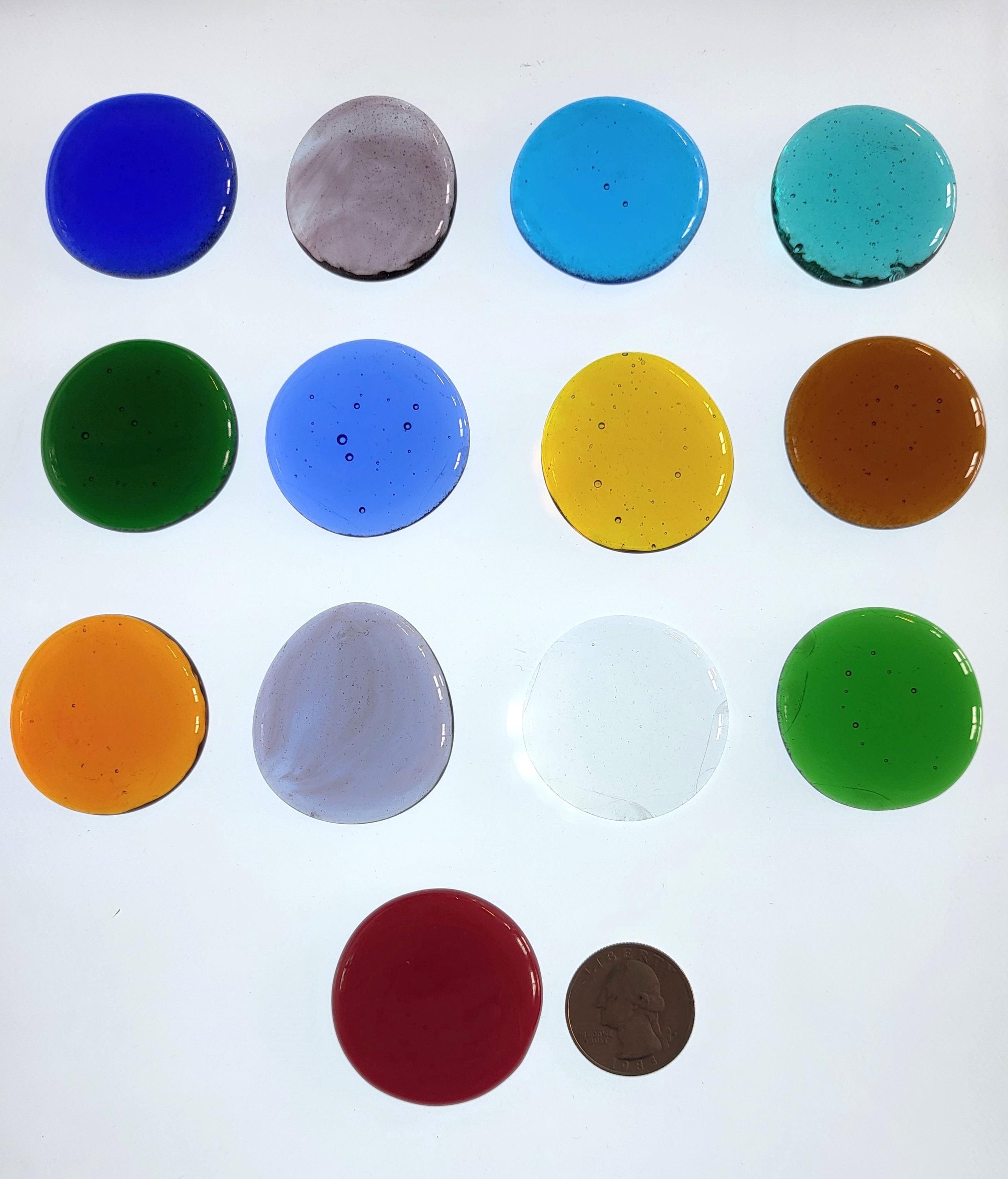 Extra Large Stained Glass Nuggets for Mosaics and Stained Glass Projects  Stained Glass Nuggets for Garden Stakes.  App 36-42MM (1.25-1.5")