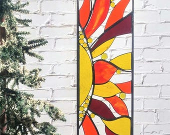 Metal and Glass Garden Art - Stained Glass Yard Art - 'Sun-drenched'