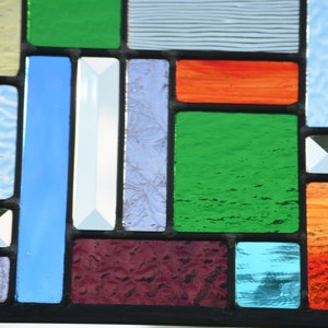 closeup of textures in Four Seasons stained glass panel