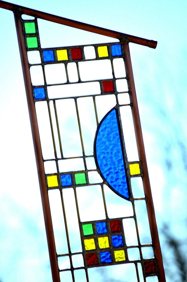 Large Stained Glass Garden Art Garden Sculpture Garden Etsy Ireland