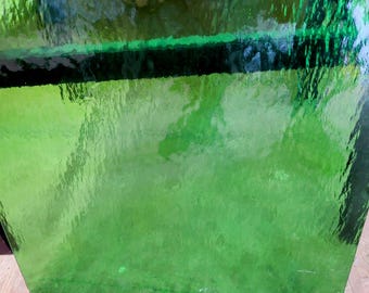 Stained Glass Sheet for Hanging Panel Wall Art Stained Glass Supplies Mosaic Craft Projects Stained Glass Panel. Lt Green Rough Road (121RR)