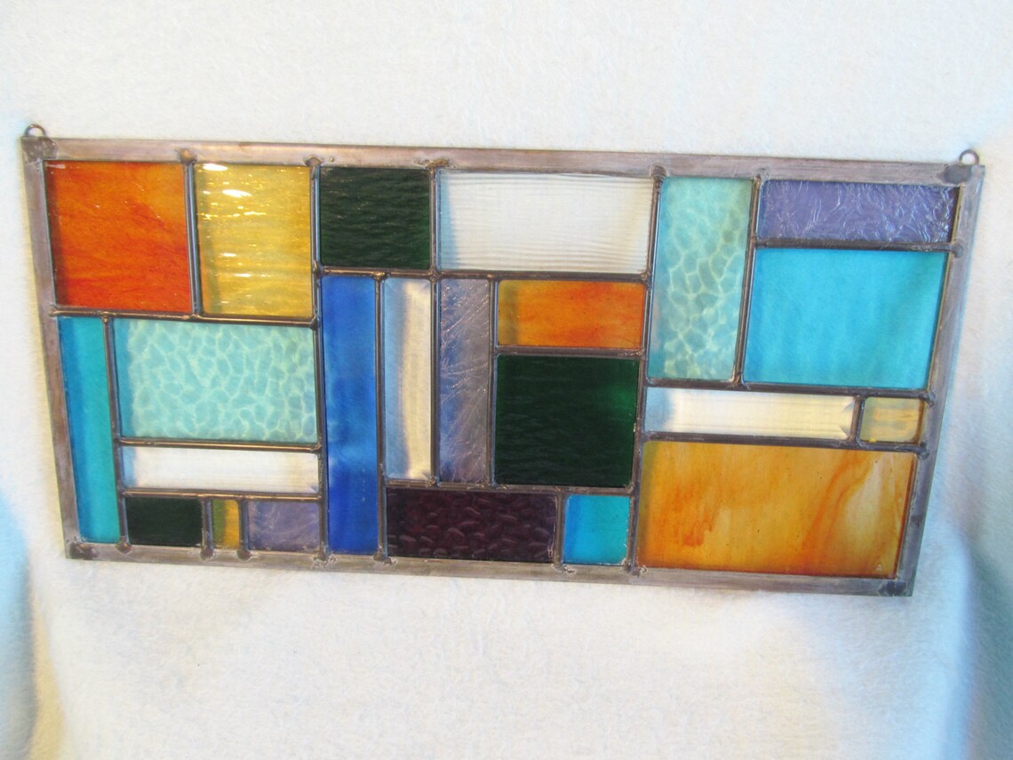 Stained Glass Stained Glass Panel Stained Glass Window Etsy