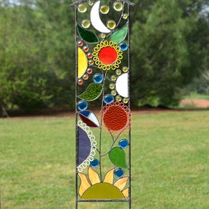 Large Stained Glass Garden Decoration--Windsong Glass Studio