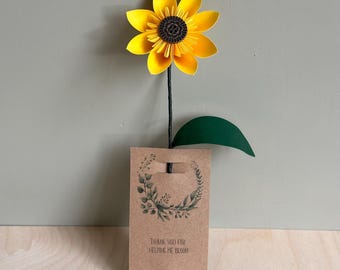 Merci de m'avoir aidé à fleurir Cadeau pour enseignant Origami Tournesol