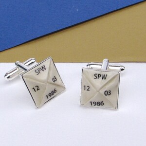 Personalised Paper Anniversary Cufflinks image 2