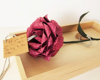 Personalised Will You Marry Me? Origami Proposal Rose