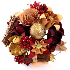 Bouquet di carta natalizio o centrotavola
