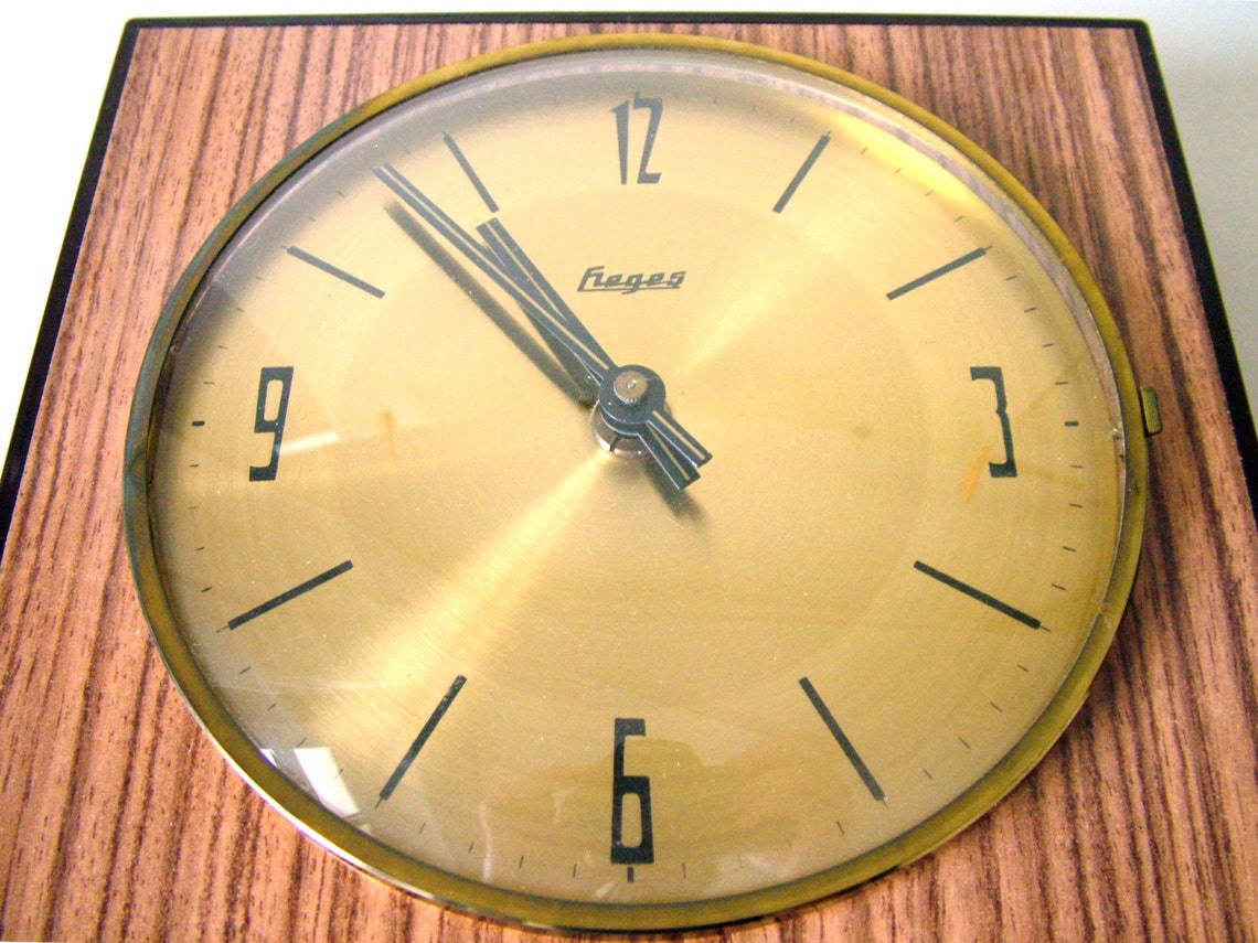 Vintage Wall Clock West German Clock Heges Kienzle Office Etsy