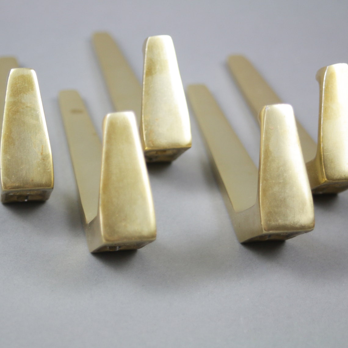 Vintage coat hooks Mid Century Modern gold golden coat hooks Etsy