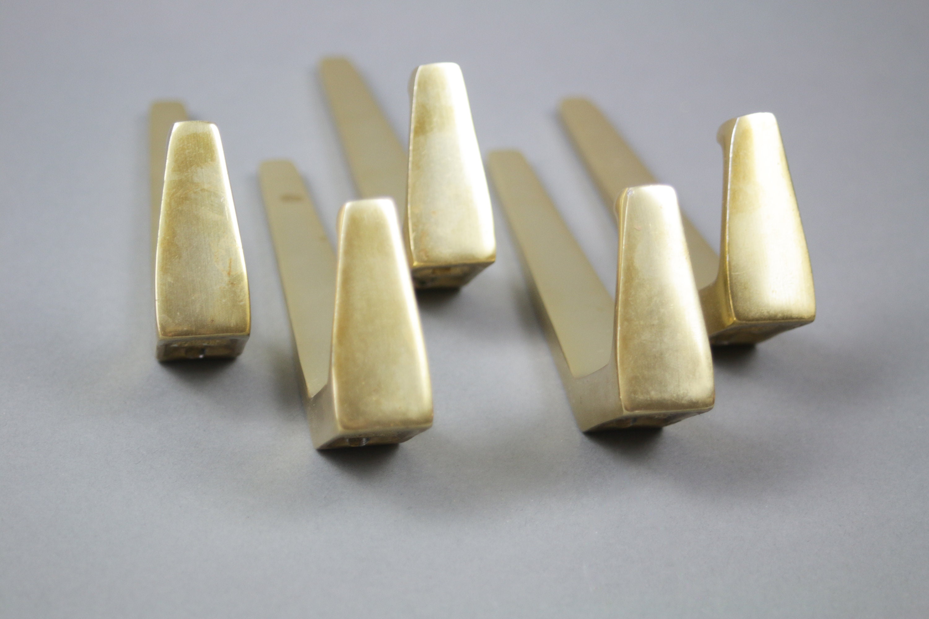 Vintage coat hooks Mid Century Modern gold golden coat hooks Etsy