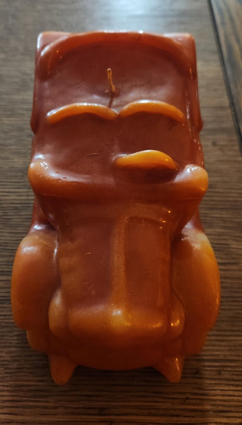 Vintage Amber Beeswax Car Candle Etsy