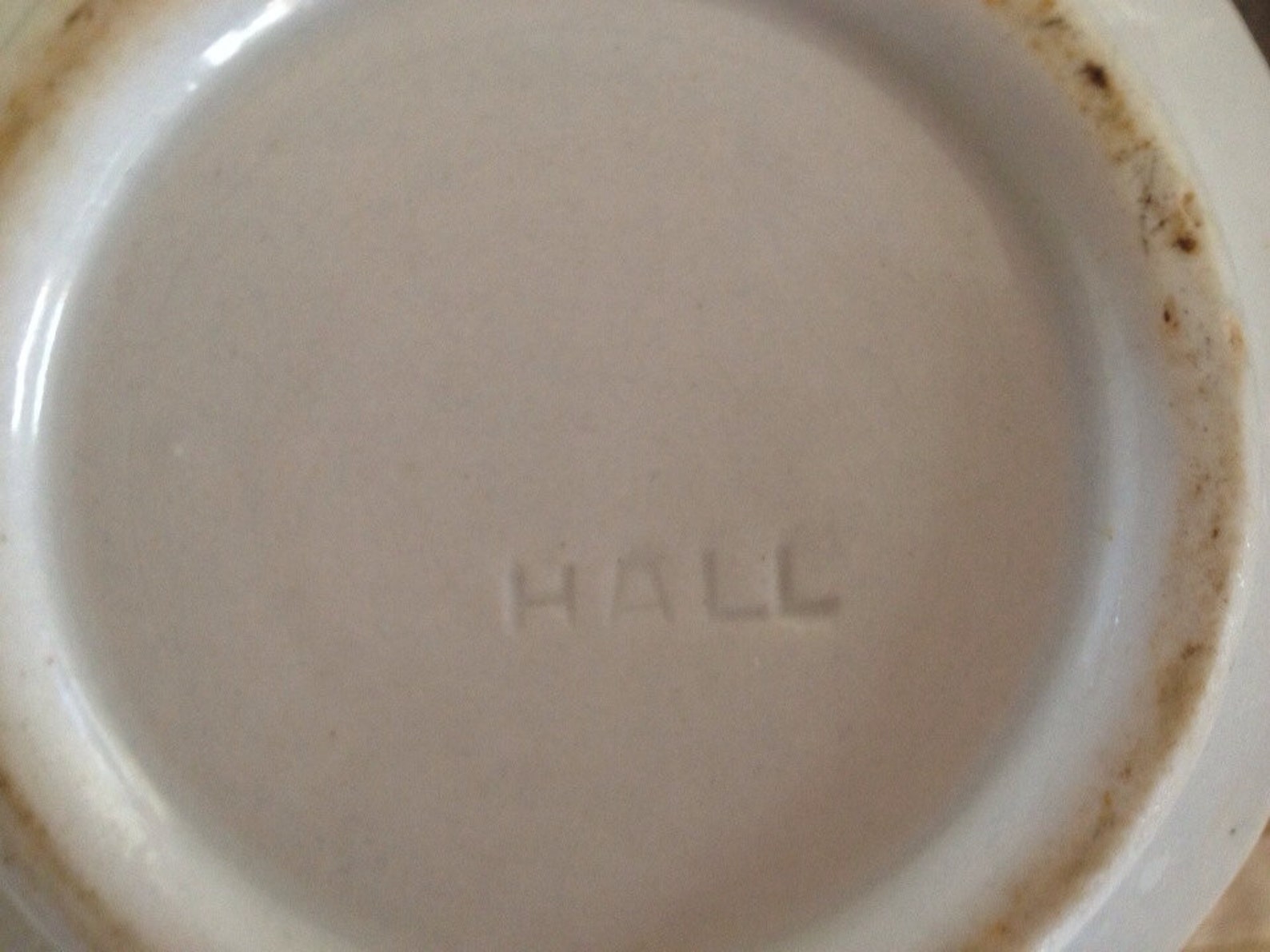 5 HALL Pottery Stoneware Mugs Etsy