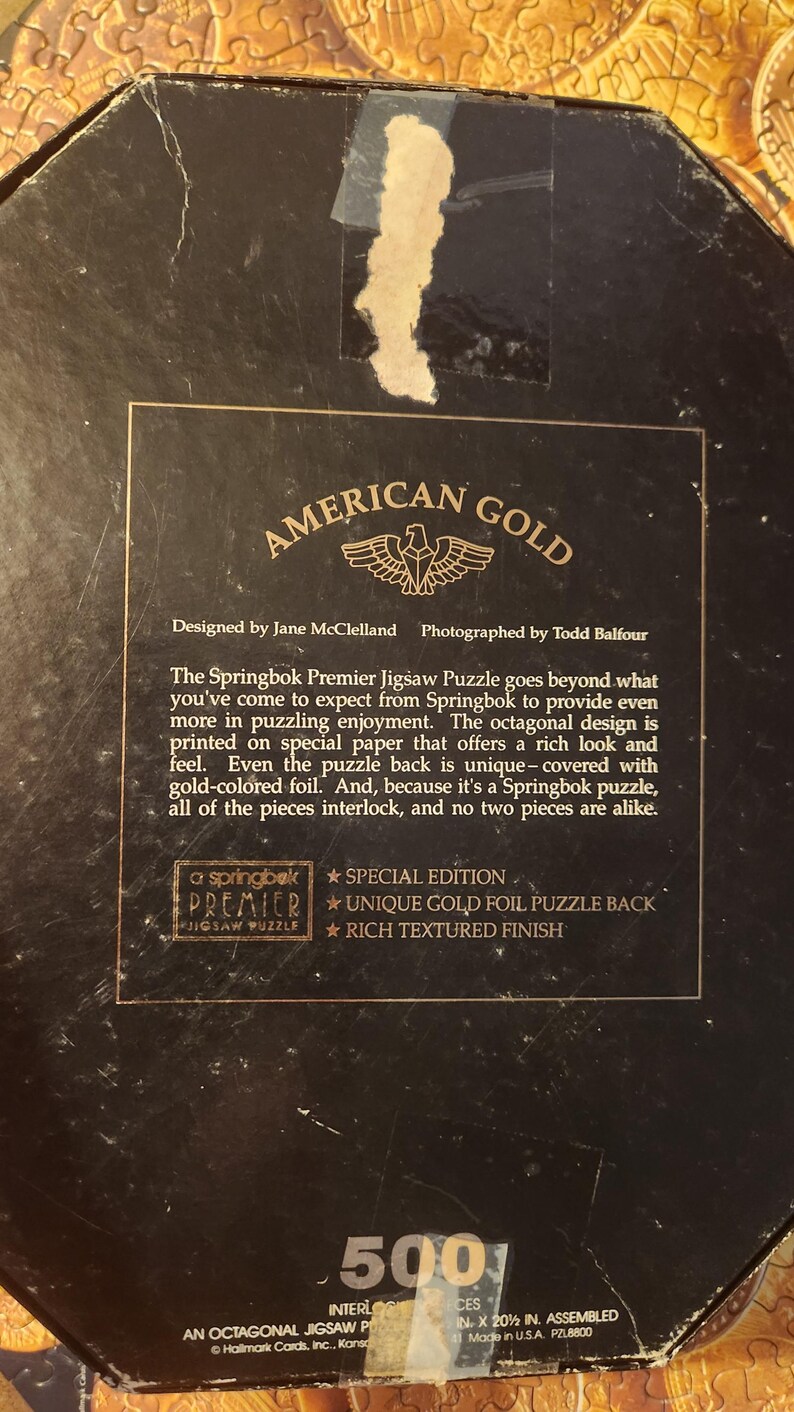 Springbok Premier Jigsaw Puzzle American Gold 500 Pieces - Etsy