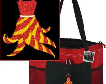 Ballroom Dress Monogram on Bag Dance Dancing Gemline Select Zippered Tote + Free Personalization Custom Embroidered Dancer Teacher Gift