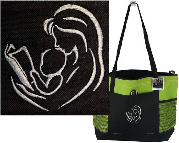 embroidered diaper bag