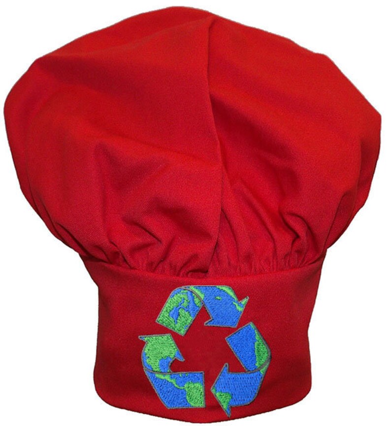 Recycle Earth Arrows Chef Hat Recycling Green Restaurant Etsy