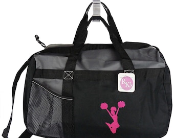 Cheerleader Embroidery on Gym Bag Personalized Monogram Overnight Duffel Gemline Sequel Custom Made