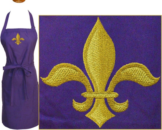 Fleur de Lis Apron Youth Or Adult Size New Orleans Smock + Free Name Custom Embroidered Il_570xn