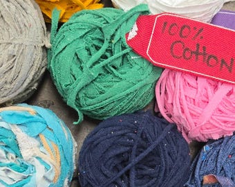 100% Cotton Recycled T-Shirt Yarn from 6 oz tees
