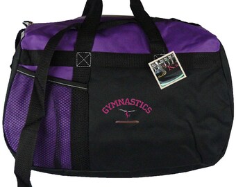 Gymnastics Monogram Bag Overnight Duffel Gym Sequel Sport Duffel Gymnast Team Embroidered + Free Name Instructor Gift Travel
