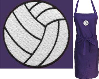 Volleyball Embroidery Apron Personalized Monogram 4 Sizes Custom Made Kitchen Chef Coaching