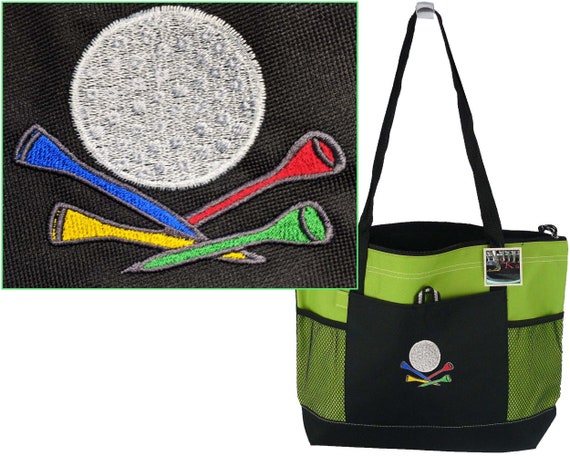 Golf Ball & Tees Gemline Select Tote Bag Custom Embroidered Golfing Tournament + Free Name Il_570xn