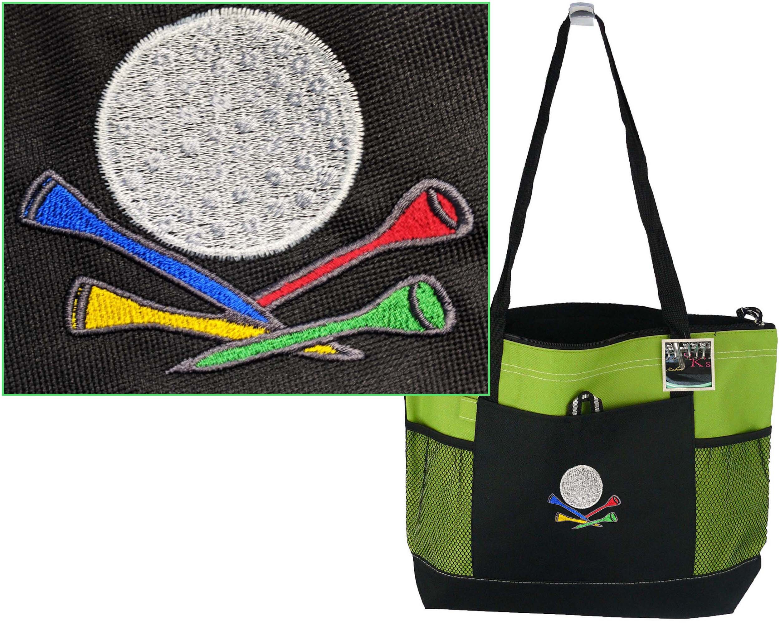 Golf Ball & Tees Gemline Select Tote Bag Custom Embroidered Golfing T…
