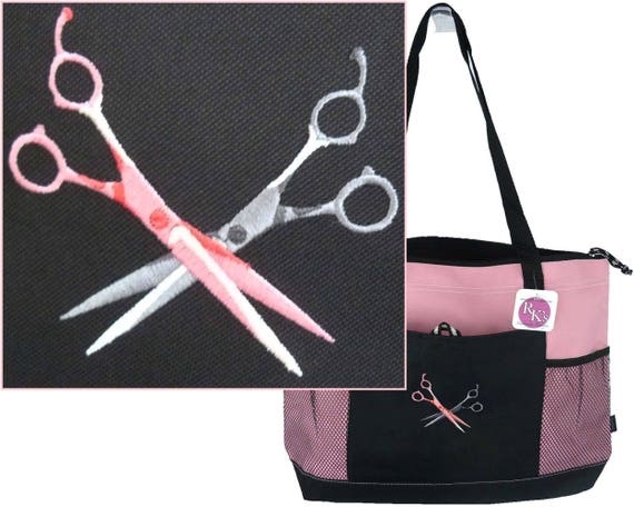 Hair Stylist Shears Monogram Bag Gemline Select Zippered Tote Etsy