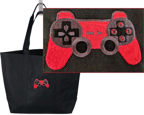 Video Game Controller Monogram Custom Embroidered Day Tote Gamer Bag + Free Name Il_570xn